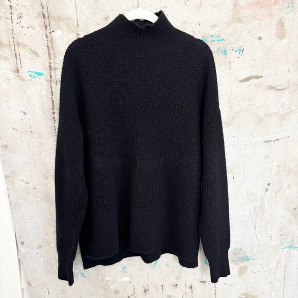 Everlane Cashmere Waffle Square Turtleneck Sweater - Picture 2 of 6